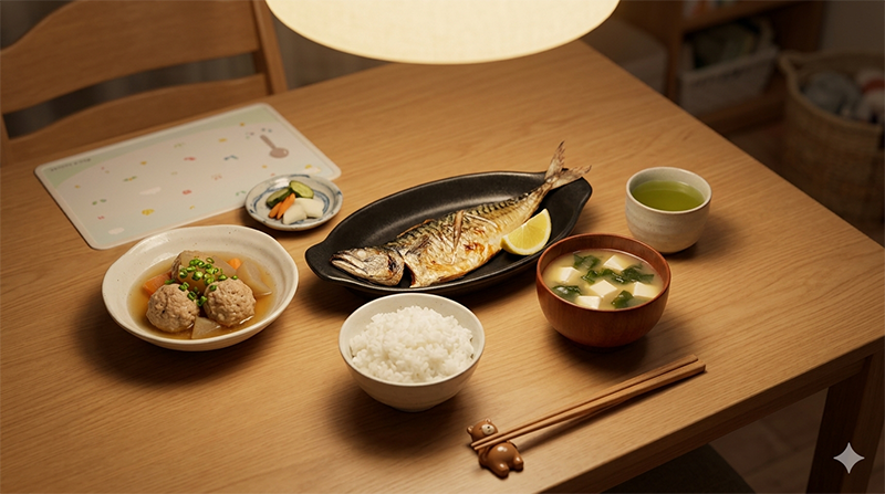 義務の中でもぱぱっとできるシンプルな夕食。