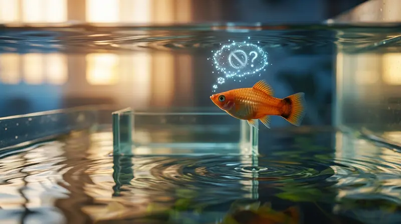 水槽の近くで、特定のメダカと静かに、そして深く心が通じ合っている瞬間