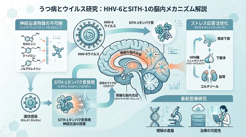 最新医療や脳のメカニズムをイメージさせる清潔感のある医療イラスト